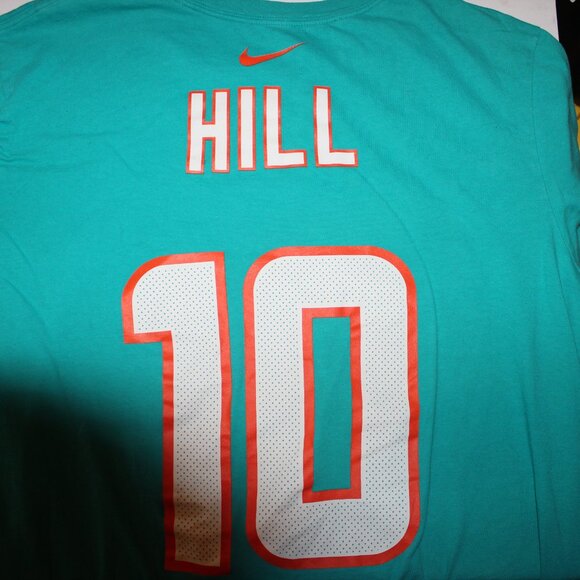 Nike #10 Tyreek Hill Aqua NFL Miami Dolphins T-Shirt - Size XL - Picture 7 of 7